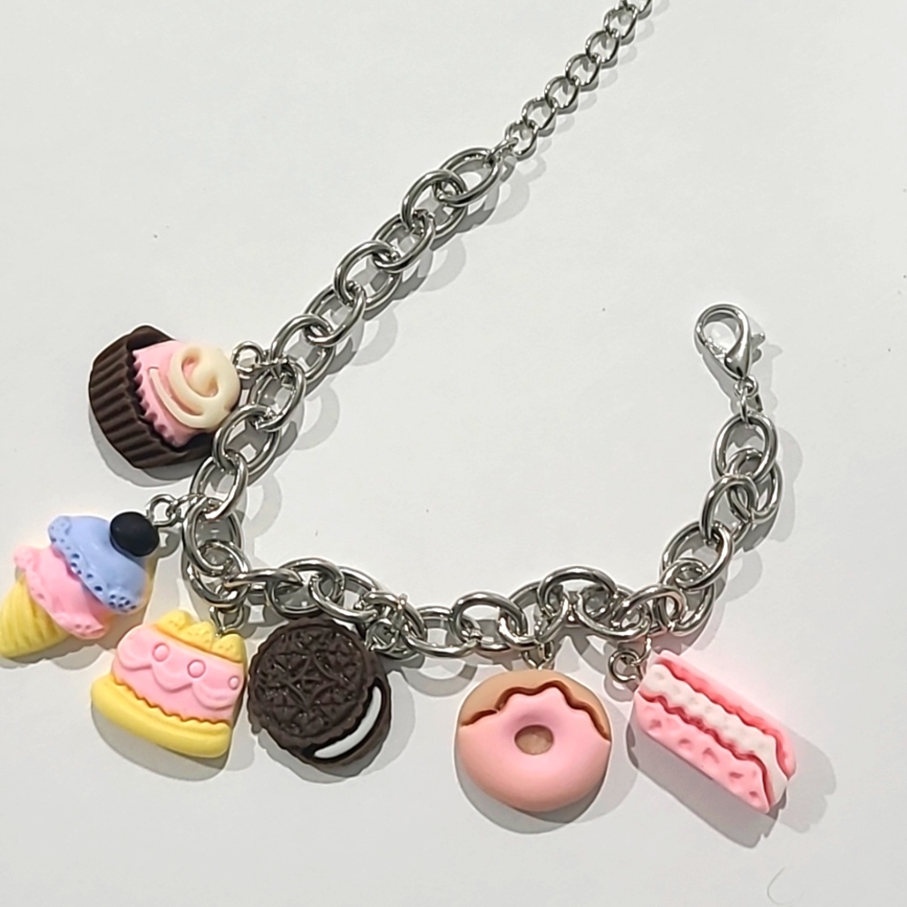 Charm Bracelet with Pastry Charms